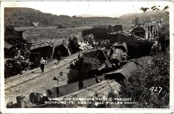 Wreck Of Canadian Pacific Freight, Richford St Disasters