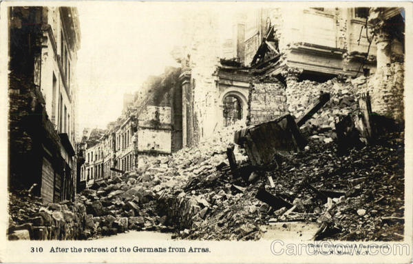 After the retreat of the Germans from Arras Disasters