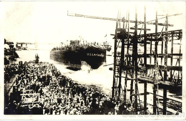 Launching USS Arizona Boats, Ships