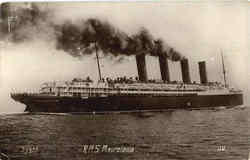 R.M.S Mauretania Postcard