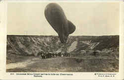 Observation Ballon Military Postcard Postcard