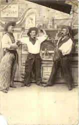 Staged Cowboy Photo Postcard