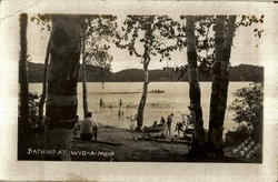 Bathing At Wig A Mog Postcard