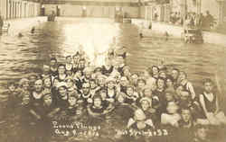 1916 Evans Plunge Swimming Pool Postcard