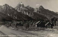 Teton Peak From Chapel At Tlhe Smake River Postcard