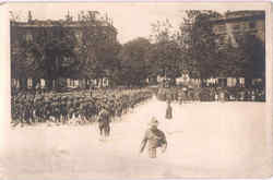 Soldiers in Formation Postcard