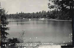 Lot Owners Club House Landing Idle Wild, MI Postcard Postcard