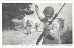 Infantrymen Charge Through Smoke Screen On Tennessee Maneuvers Postcard