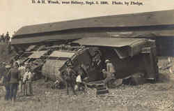 D. & H. Wreck near Sidney Postcard