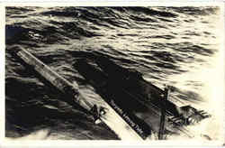 Torpedo Leaving Tube Postcard