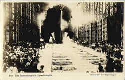 The Launohing Of A Dreadnought Postcard