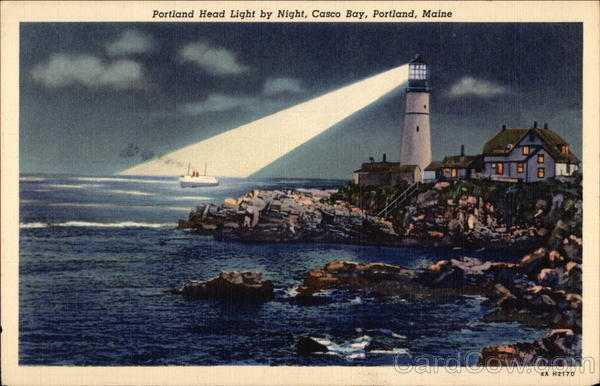 Portland Head Light by Night, Casco Bay Maine