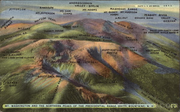 Mt. Washington and the Northern Peaks of the Presidential Range White Mountains New Hampshire