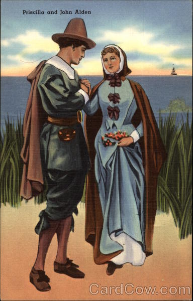 Priscilla and John Alden Pilgrims