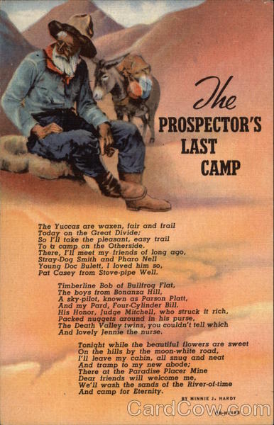 The Prospector's Last Camp Cowboy Western