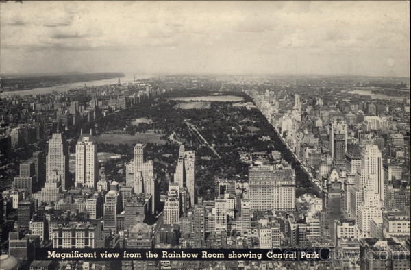 Rockefeller Center - View from Rainbow Room showing Central Park New York