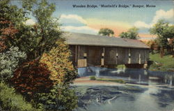 Wooden Bridge, "Maxfield's Bridge" Postcard