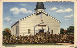 St. Mary's Chapel Camp Grant, IL Postcard Postcard