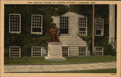 John Harvard, founder of Harvard University Postcard