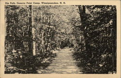 Geneva Point Camp - Dip Path Winnipesaukee, NH Postcard Postcard
