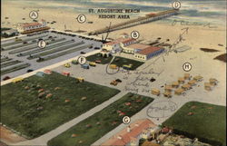 Resort Area Saint Augustine Beach, FL Postcard Postcard