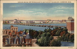 Harvard Bridge and Massachusetts Institute of Technology Postcard
