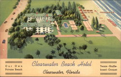 Clearwater Beach Hotel Florida Postcard Postcard