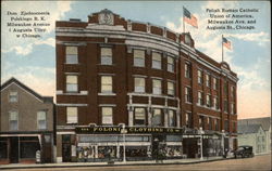 Polish Roman Catholic Union of America, Milwaukee Ave. and Augusta St Chicago, IL Postcard Postcard