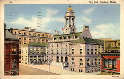 View of City Hall Portland, ME Postcard Postcard