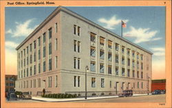 Post Office Springfield, MA Postcard Postcard