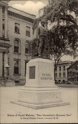 Statue of Daniel Webster, New Hampshire's Greatest Son Concord, NH Postcard Postcard