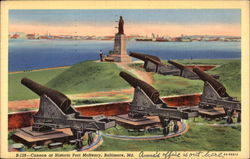 Cannon at Historic Fort McHenry Postcard