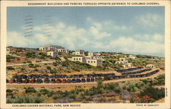 Government Buildings and Parking Terraces Opposite Entrance to Carlsbad Caverns New Mexico Postcard Postcard