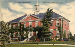 Post Headquarters Fort Devens, MA Postcard Postcard