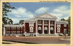 Main Street Baptist Church Hattiesburg, MS Postcard Postcard