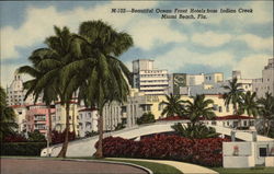 Ocean Front Hotels from Indian Creek Postcard