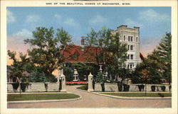 One of the Beautiful Homes at Rochester Minnesota Postcard Postcard