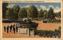 Midshipman Roll Call Formation, US Naval Academy Annapolis, MD Postcard Postcard