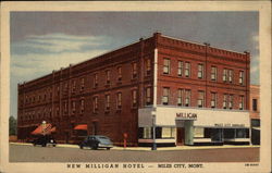 New Milligan Hotel Miles City, MT Postcard Postcard