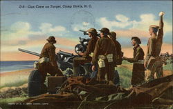 Gun Crew on Target Camp Davis, NC Postcard Postcard