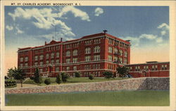 Mt. St. Charles Academy Woonsocket, RI Postcard Postcard