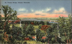 South Omaha Bridge Nebraska Postcard Postcard