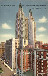 The Waldorf-Astoria, the "Unofficial Palace of New York" New York City, NY Postcard Postcard