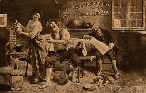 Italian Swiss Colony Wine California Advertising