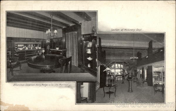A Furniture Showroom and Millinery Dept., Henry Morgan & Co Montreal PQ Canada