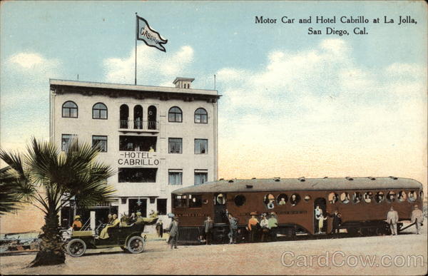 Motor Car and Hotel Cabrillo at La Jolla San Diego California