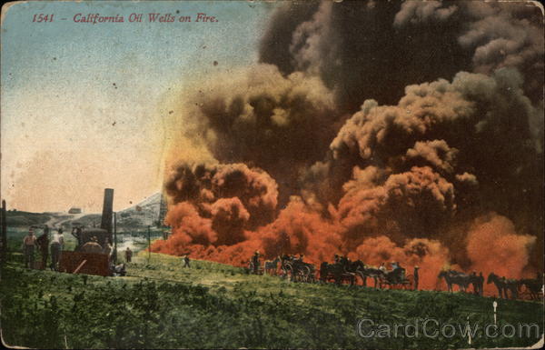 California Oil Wells on Fire