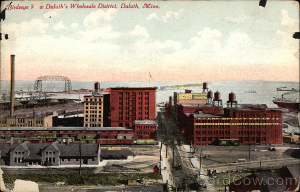 Birdseye View Duluth's Wholesale District Minnesota