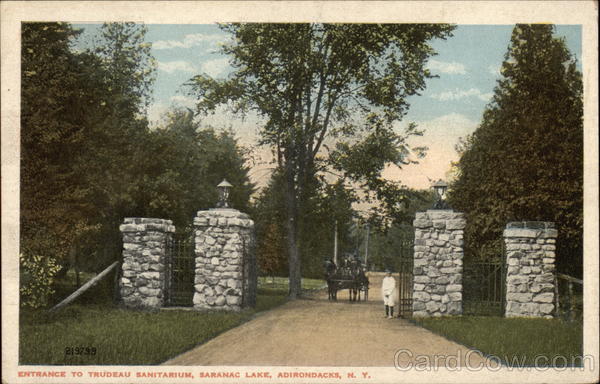 Entrance to Trudeau Sanitarium Adirondacks New York