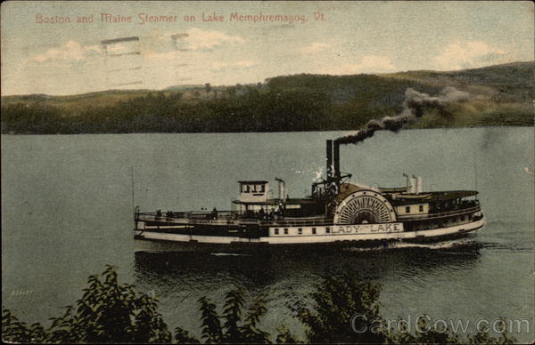 Boston and Maine Steamer on Lake Memphremagog Newport Vermont